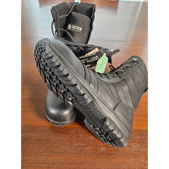 Tactical Performance Work Boots Mens 10D Black Composite Toe Side Zip ASTM EH